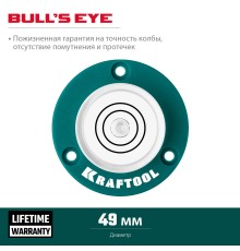 KRAFTOOL BULL'S EYE (БЫЧИЙ ГЛАЗ), d 49 мм, поверхностный магнитный уровень (34789)