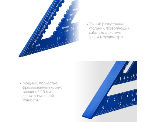 ЗУБР Кровельщик, 300 мм, 5-в-1, универсальный кровельный угольник, Профессионал (34391-30)