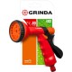 GRINDA P-10, 10 режимов, курок сзади, пластиковый, поливочный пистолет (8-427373)