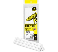 STAYER White, белые, 11 х 200 мм, 6 шт, клеевые стержни, Professional (2-06821-W-S06)