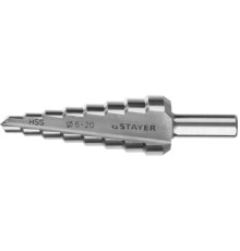 STAYER 6-20 мм, 8 ступеней, сталь HSS, ступенчатое сверло (29660-6-20-8)