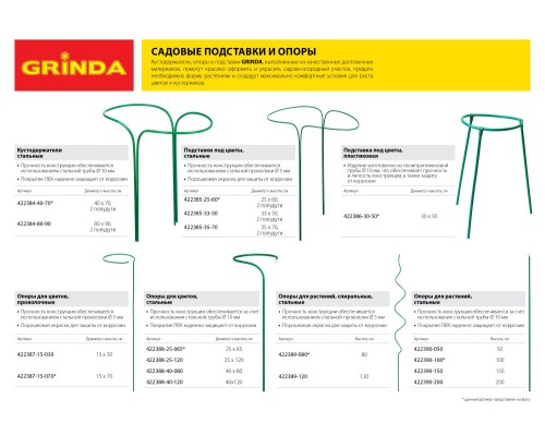 GRINDA d 40 х 70 см, полудуги - 2 шт, кустодержатель (422384-40-70)