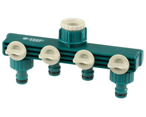 RACO ORIGINAL, 1/2″ - 3/4″, четырехканальный, с внутренней резьбой, из ABS пластика, поливочный распределитель (4250-55258C) RACO ORIGINAL, 1/2″ - 3/4″, четырехканальный, с внутренней резьбой, из ABS пластика, поливочный распределитель (4250-55258C)
