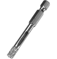 ЗУБР АВК, d 6 мм, (HEX 1/4″, 15 мм кромка), вакуумное алмазное трубчатое сверло, Профессионал (29865-06)