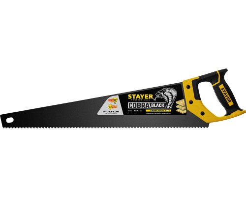 STAYER Cobra Black, 500 мм, универсальная ножовка, Professional (2-15081-50)