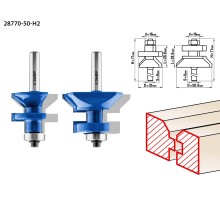 ЗУБР 50 x 30 мм, хвостовик 8 мм, набор фрез для вагонки, Профессионал (28770-50-H2)
