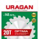 URAGAN Optima, 140 х 20/16 мм, 20Т, пильный диск по дереву (36801-140-20-20)