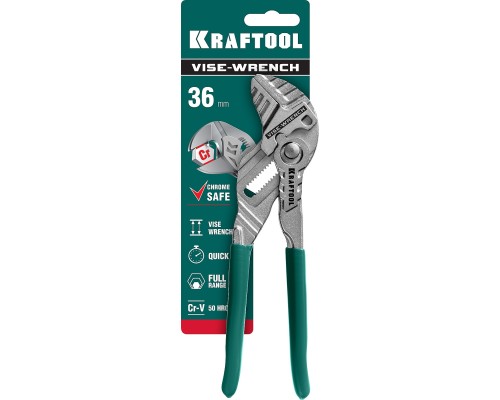 KRAFTOOL Vise-Wrench, 180 мм, клещи переставные-гаечный ключ (22063)