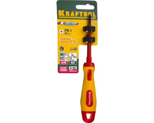 KRAFTOOL PH1 х 80 мм, высоковольтная отвертка (250084-1-080)