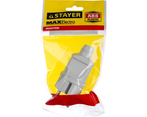 STAYER MAXElectro, белая, 16 А/220 В, 1300 Вт, прямая вилка (55160-W) STAYER MAXElectro, белая, 16 А/220 В, 1300 Вт, прямая вилка (55160-W)