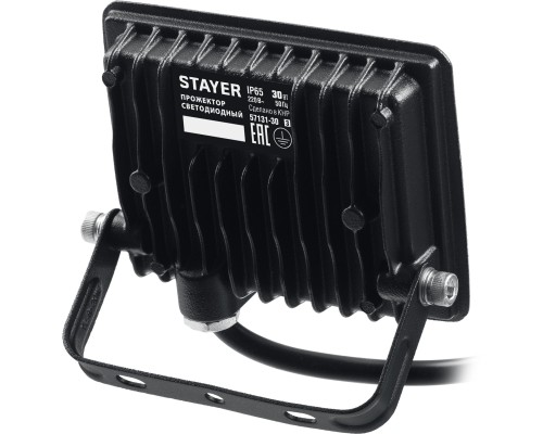 STAYER LED-MAX, 30 Вт, 6500K, IP 65, светодиодный прожектор (57131-30) STAYER LED-MAX, 30 Вт, 6500K, IP 65, светодиодный прожектор (57131-30)