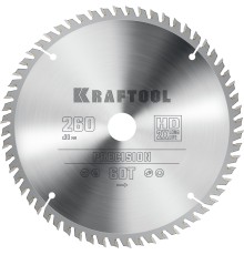 KRAFTOOL Precision, 260 х 30 мм, 60Т, пильный диск по дереву (36952-260-30)