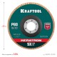 KRAFTOOL 125 х 22.2 мм, P80, круг лепестковый керамический торцевой по нержавеющей стали (36598-125-80)