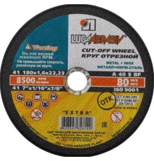 Круг отрезной по металлу LUGA Abrasiv 180x1,6x22 упак. 25 шт.