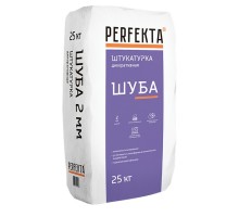 Декоративная штукатурка цементная Perfekta шуба 2мм белый 25кг