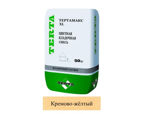 Кладочная смесь цементная Terta Тертамакс XL М150 кремово-жёлтый 0266 50кг позиция под заказ