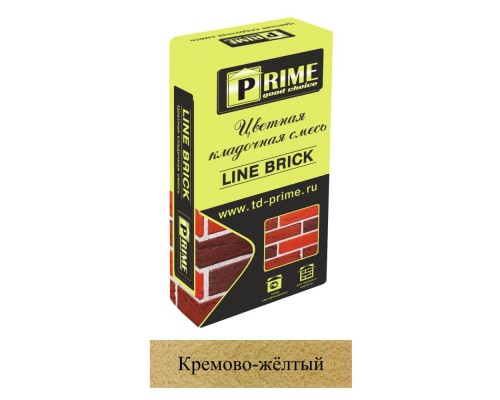 Кладочная смесь цементная Prime LineBrick "Klinker" М150 кремово-желтая 7303 25кг позиция под заказ Кладочная смесь цементная Prime LineBrick "Klinker" М150 кремово-желтая 7303 25кг позиция под заказ