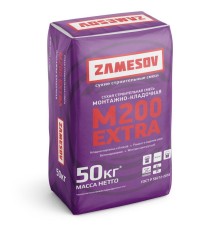 Кладочная смесь цементная Zamesov Extra монтажно-кладочная М200 серый 50кг