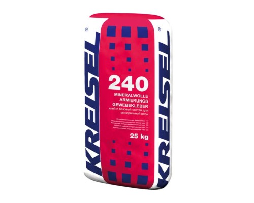 Клей Kreisel 240 MINERALWOLLE-ARMIERUNGS-GEWEBEKLEBER для утеплителя 25кг