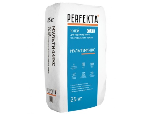 Клей Perfekta Мультификс для плитки серый 25кг Клей Perfekta Мультификс для плитки серый 25кг