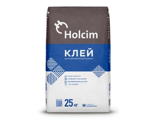 Клей Holcim для плитки и керамогранита С0 Т серый 25кг