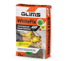 Клей Glims WhiteFix для плитки белый 25кг