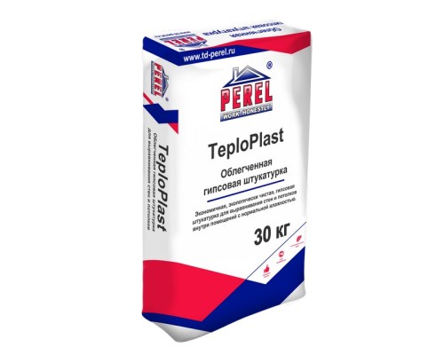 Штукатурка гипсовая Perel 0528 TeploPlast серый 30кг