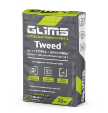 Штукатурка цементная Glims Tweed серый 20кг